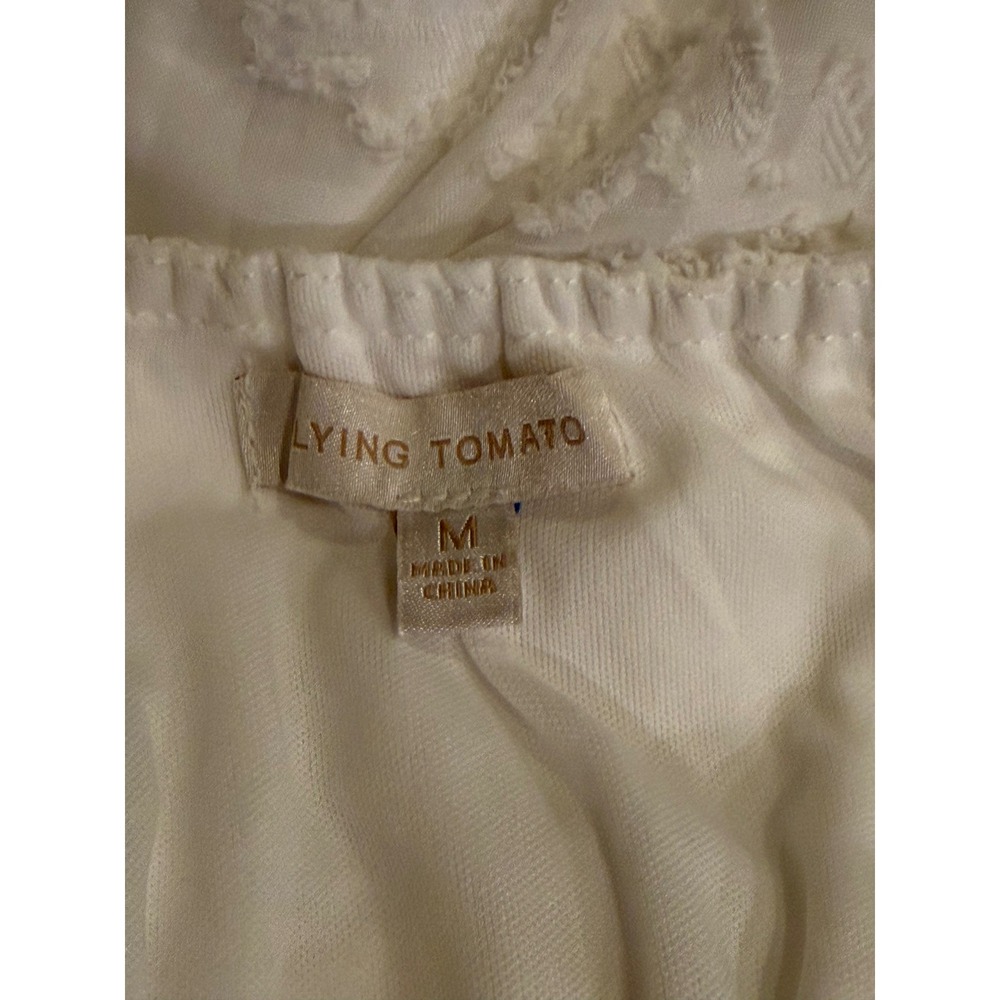 Flying Tomato Women Midi Dress White Medium Cottagecore Sorority Rush - Picture 3 of 8
